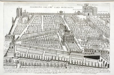 View of the Gardens of Cardinal Montalto by Matthaus Greuter